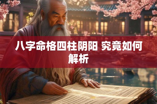 八字命格四柱阴阳 究竟如何解析