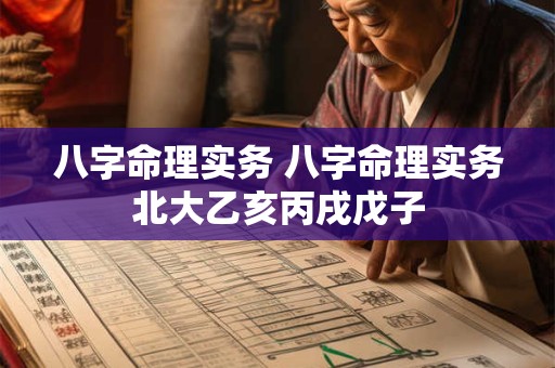 八字命理实务 八字命理实务北大乙亥丙戌戊子