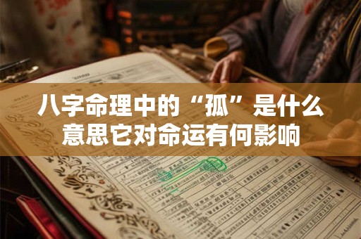 八字命理中的“孤”是什么意思它对命运有何影响