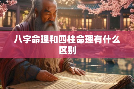 八字命理和四柱命理有什么区别