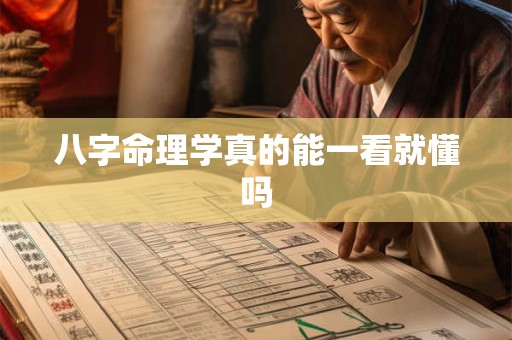 八字命理学真的能一看就懂吗