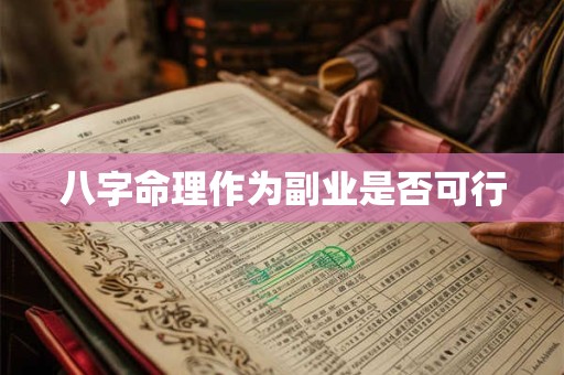 八字命理作为副业是否可行