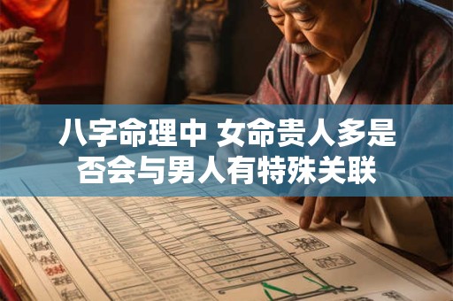 八字命理中 女命贵人多是否会与男人有特殊关联 八字命理中 女命贵人多是否会与男人有特殊关联