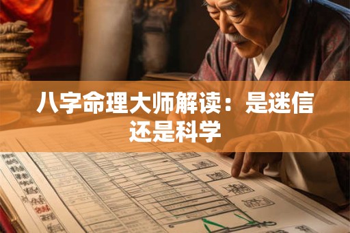 八字命理大师解读：是迷信还是科学