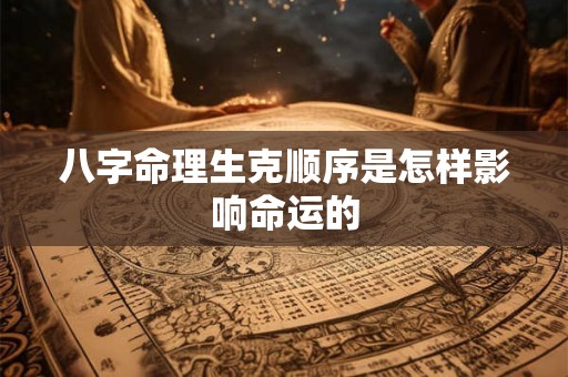八字命理生克顺序是怎样影响命运的