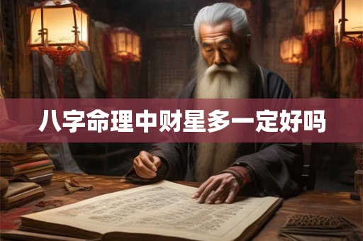 八字命理中财星多一定好吗