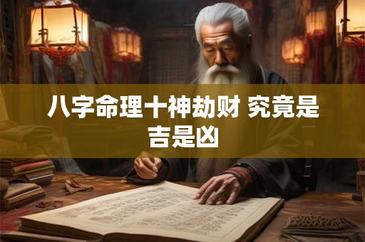 八字命理十神劫财 究竟是吉是凶