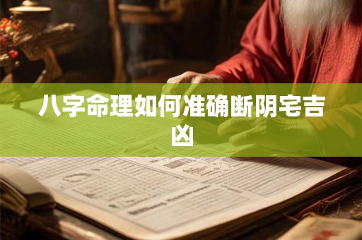 八字命理如何准确断阴宅吉凶
