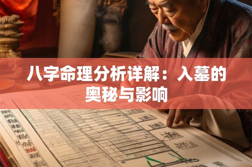 八字命理分析详解：入墓的奥秘与影响