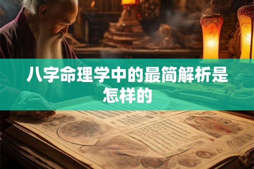 八字命理学中的最简解析是怎样的