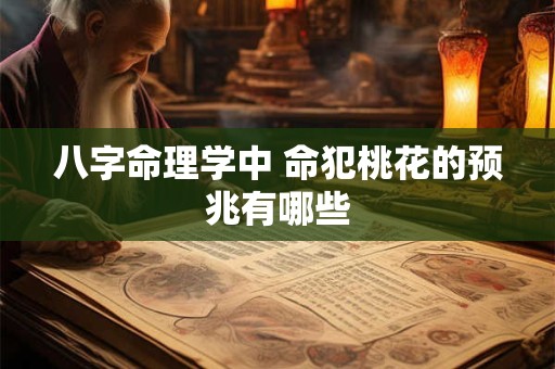 八字命理学中 命犯桃花的预兆有哪些