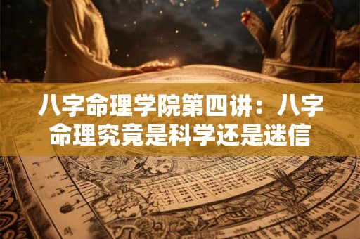 八字命理学院第四讲：八字命理究竟是科学还是迷信