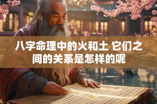 八字命理中的火和土 它们之间的关系是怎样的呢