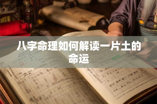 八字命理如何解读一片土的命运
