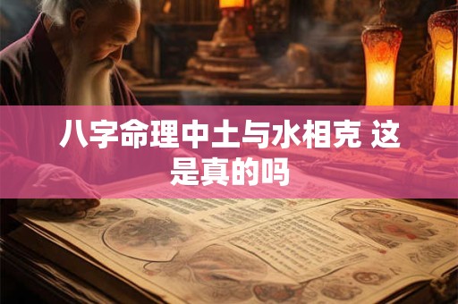 八字命理中土与水相克 这是真的吗