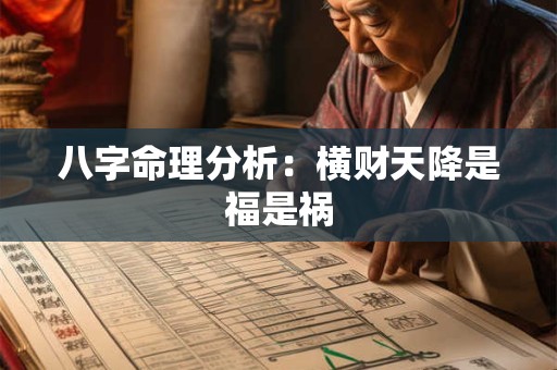 八字命理分析:横财天降是福是祸 八字命理分析:横财天降是福是祸
