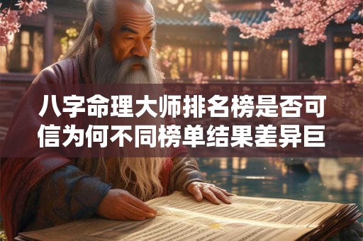 八字命理大师排名榜是否可信为何不同榜单结果差异巨大