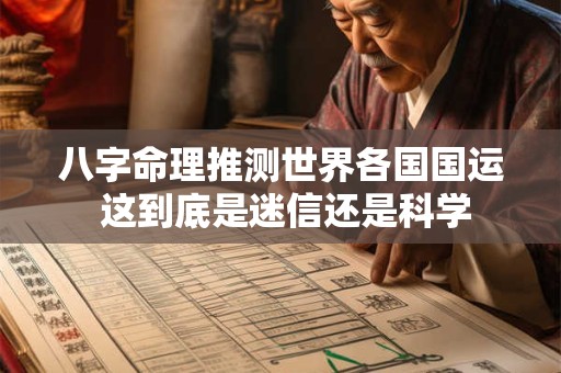 八字命理推测世界各国国运 这到底是迷信还是科学
