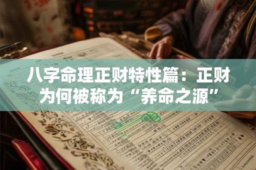 八字命理正财特性篇：正财为何被称为“养命之源”