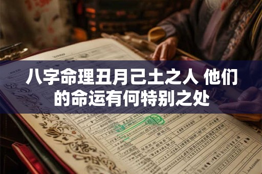 八字命理丑月己土之人 他们的命运有何特别之处