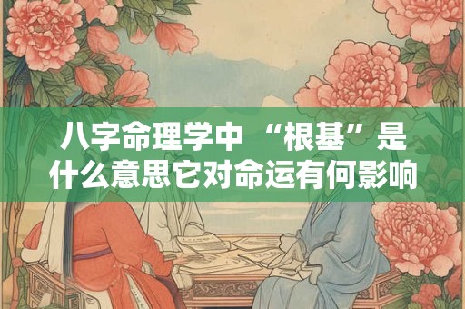 八字命理学中 “根基”是什么意思它对命运有何影响