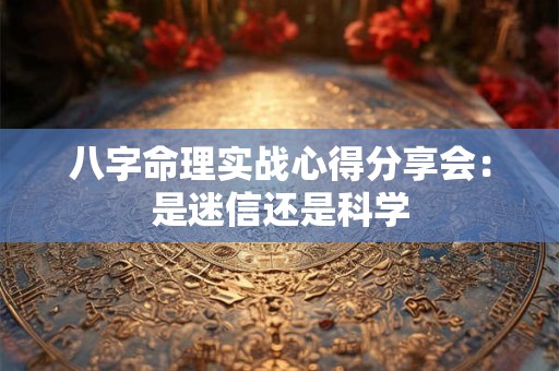 八字命理实战心得分享会：是迷信还是科学