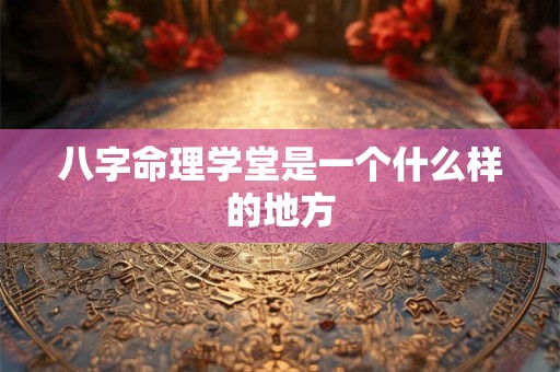 八字命理学堂是一个什么样的地方