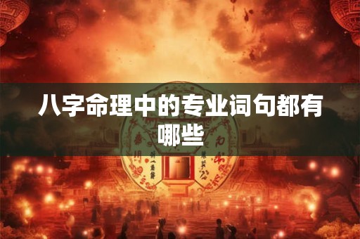 八字命理中的专业词句都有哪些