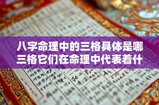 八字命理中的三格具体是哪三格它们在命理中代表着什么意义