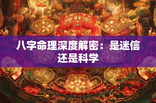 八字命理深度解密：是迷信还是科学