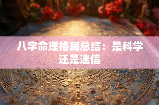 八字命理格局总结：是科学还是迷信