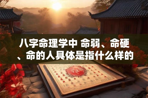 八字命理学中 命弱、命硬、命的人具体是指什么样的人