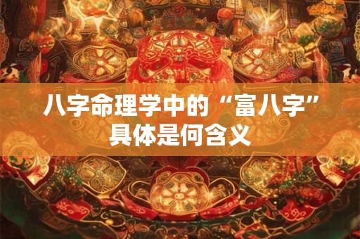 八字命理学中的“富八字”具体是何含义