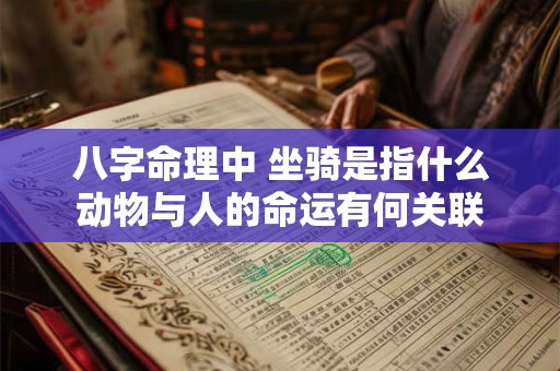 八字命理中 坐骑是指什么动物与人的命运有何关联