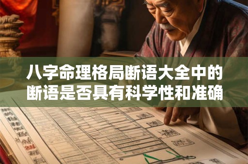 八字命理格局断语大全中的断语是否具有科学性和准确性