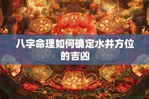 八字命理如何确定水井方位的吉凶