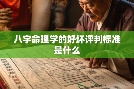 八字命理学的好坏评判标准是什么