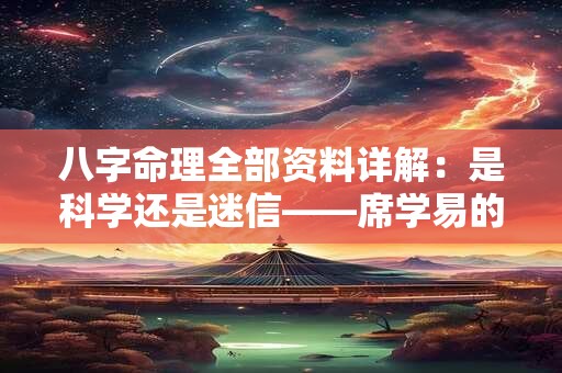 八字命理全部资料详解：是科学还是迷信——席学易的观点