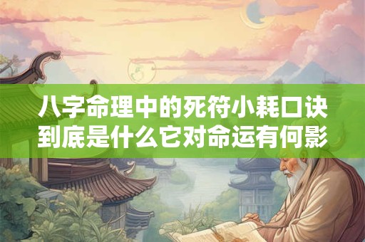 八字命理中的死符小耗口诀到底是什么它对命运有何影响