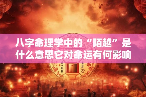 八字命理学中的“陌越”是什么意思它对命运有何影响