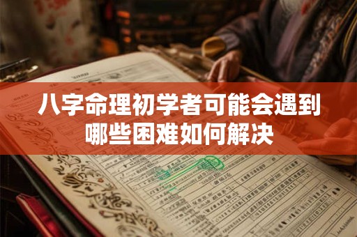 八字命理初学者可能会遇到哪些困难如何解决