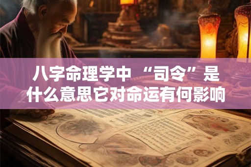 八字命理学中 “司令”是什么意思它对命运有何影响