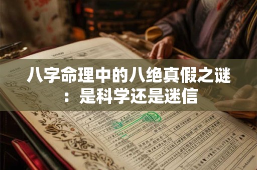 八字命理中的八绝真假之谜：是科学还是迷信