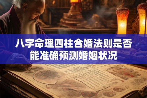 八字命理四柱合婚法则是否能准确预测婚姻状况