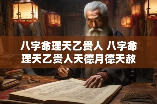 八字命理天乙贵人 八字命理天乙贵人天德月德天赦