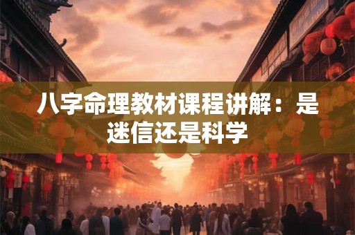 八字命理教材课程讲解：是迷信还是科学