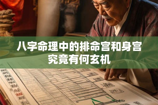 八字命理中的排命宫和身宫究竟有何玄机