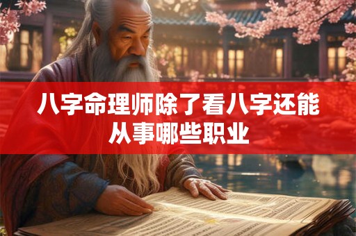 八字命理师除了看八字还能从事哪些职业