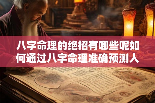八字命理的绝招有哪些呢如何通过八字命理准确预测人生运势