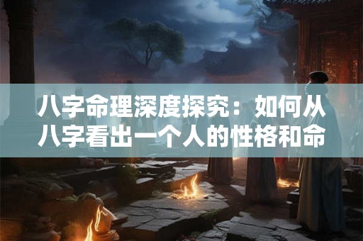八字命理深度探究：如何从八字看出一个人的性格和命运